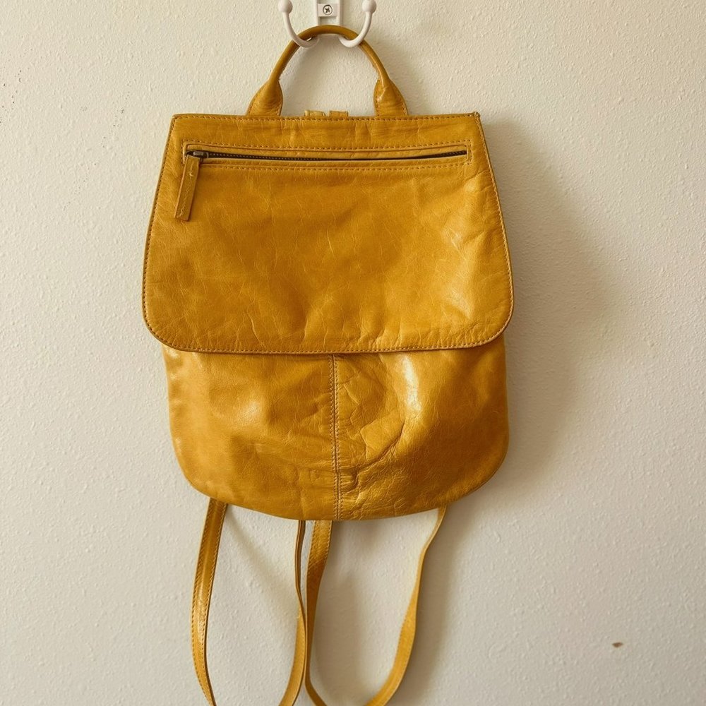 Leather mini backpack